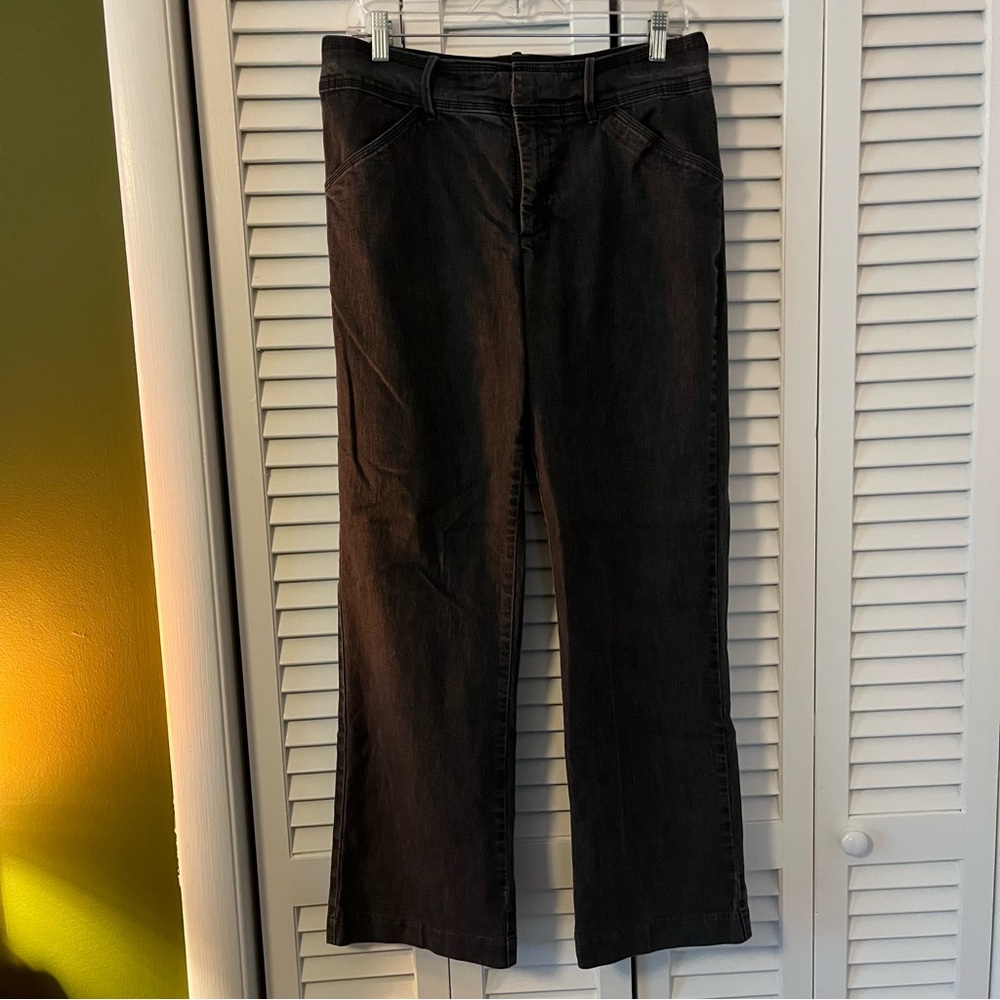 Lee Black Denim Natural Fit Straight Leg Pants Size 12